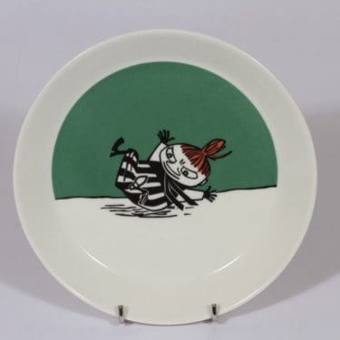 Arabia Muumi lautanen, Pikku Myy liukumäessä, suunnittelija , Pikku Myy liukumäessä, serikuva