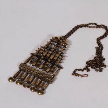 Turun Hopea Slaavilaiset korut kaulakoru, pronssi, suunnittelija Pentti Sarpaneva, pronssi