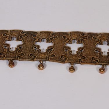 Turun Hopea Palapeli rannekoru, pronssi, suunnittelija Pentti Sarpaneva, pronssi, suuri