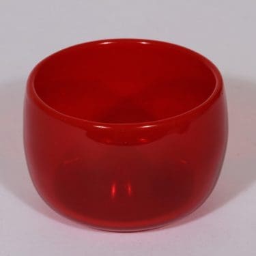 Nuutajärvi Rosso taide-esine, punainen, suunnittelija Kaj Franck, pieni, signeerattu