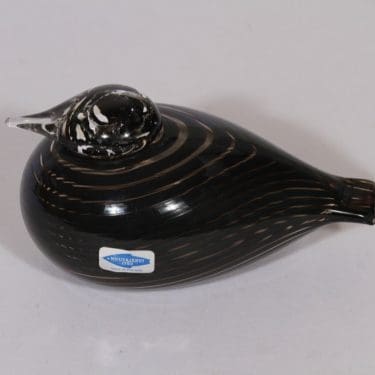 Nuutajärvi koristelintu, Pajusotka, suunnittelija Oiva Toikka, Pajusotka, pieni, filigraani, signeerattu