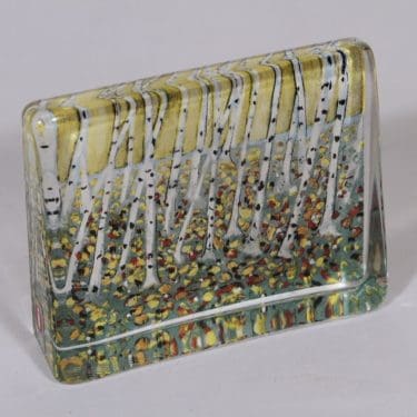 Iittala lasikortti, Lehtien tanssi, suunnittelija Heljä Liukko-Sundström, Lehtien tanssi, pieni, serikuva