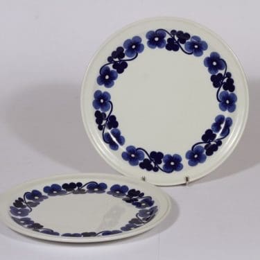 Arabia Aamu lautaset, matala, 2 kpl, suunnittelija , matala, Kukka-aihe, retro