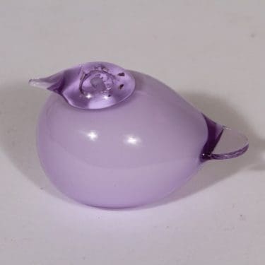 Nuutajärvi koristelintu, Kuukunen, suunnittelija Oiva Toikka, Kuukunen, pieni, signeerattu