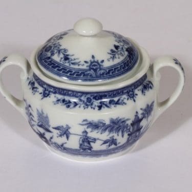 Arabia Singapore sokerikko, sininen, suunnittelija , kuparipainokoriste