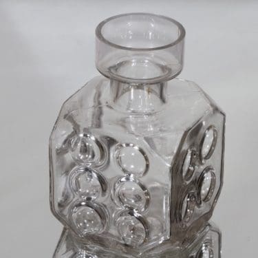 Riihimäen lasi Arpa on heitetty maljakko, kirkas, suunnittelija Erkkitapio Siiroinen,