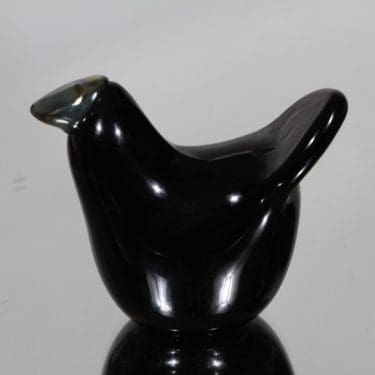 Nuutajärvi koristelintu, Sieppo, suunnittelija Oiva Toikka, Sieppo, pieni, signeerattu