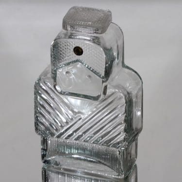 Riihimäen lasi Isoäiti koristepullo, kirkas, suunnittelija Helena Tynell,