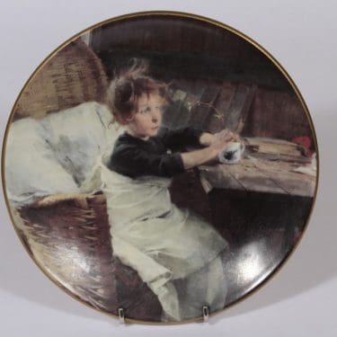 Arabia Toipilas seinälautanen, suunnittelija Helene Schjerfbeck, serikuva