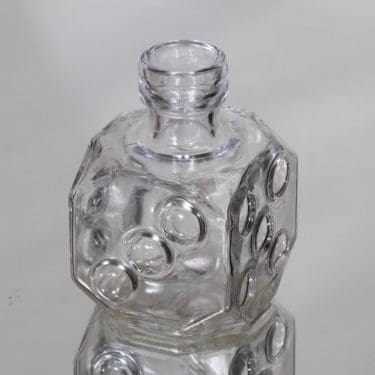 Riihimäen lasi Arpa on heitetty koristepullo, kirkas, suunnittelija Erkkitapio Siiroinen, pieni