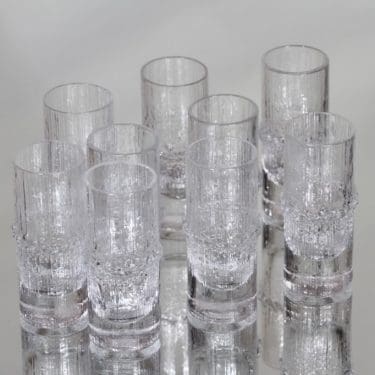 Iittala Niva snapsilasit, 3 cl, 9 kpl, suunnittelija Tapio Wirkkala, 3 cl