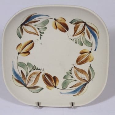 Arabia ARA vati, suunnittelija , käsinmaalattu, mattalasite, kukka-aihe