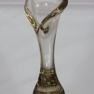 Humppila Kalla maljakko, kirkas, suunnittelija Mikko Helander, viivahiottu