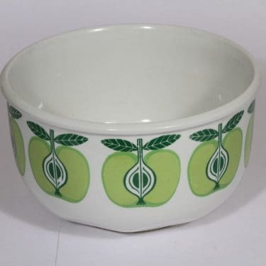 Arabia Pomona kulho, suunnittelija , suuri, serikuva, Omena-aihe