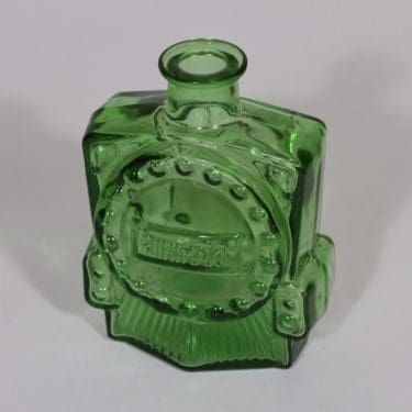 Riihimäen lasi Veturipullo koristepullo, vihreä, suunnittelija Erkkitapio Siiroinen, pieni