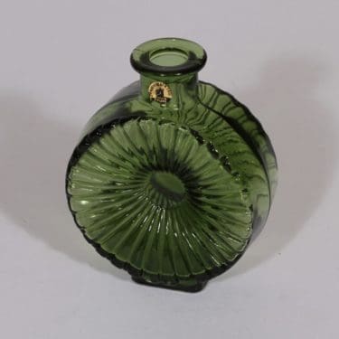 Riihimäen lasi Aurinkopullo koristepullo, vihreä, suunnittelija Helena Tynell, pieni