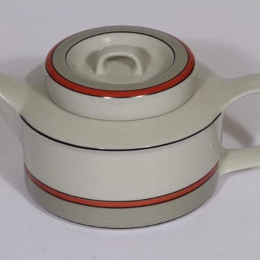 Arabia Aslak teekaadin, 1,35 l, suunnittelija Inkeri Leivo, 1,35 l, raitakoriste