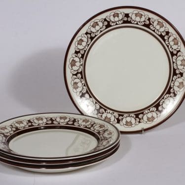 Arabia Katrilli lautaset, matala, 4 kpl, suunnittelija Esteri Tomula, matala, serikuva