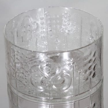 Nuutajärvi Flora kulho, 1 l, suunnittelija Oiva Toikka, 1 l, pieni