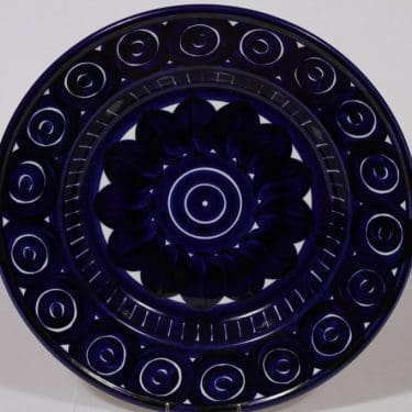 Arabia Valencia hedelmävati, sininen, suunnittelija , suuri, käsinmaalattu, signeerattu