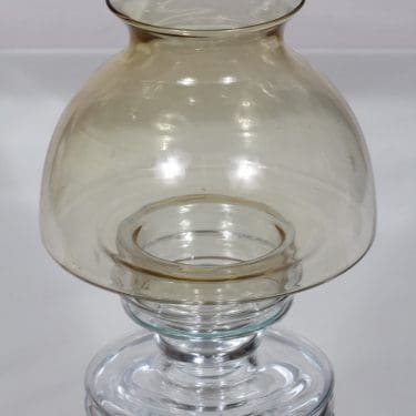 Riihimäen lasi Apollo kynttilälyhty, amber, suunnittelija Nanny Still,