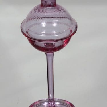 Riihimäen lasi Sulttaani kynttilänjalka, ametisti, suunnittelija Nanny Still,