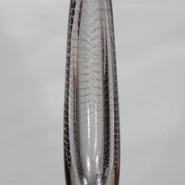 Nuutajärvi GN 25 taide-esine, kirkas, suunnittelija Gunnel Nyman, signeerattu