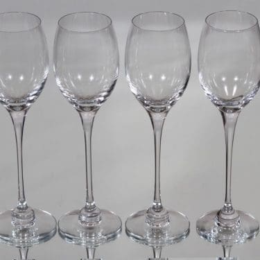Nuutajärvi Aurora valkoviinilasit, 18 cl, 4 kpl, suunnittelija Heikki Orvola, 18 cl, jalallinen