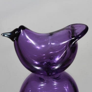 Nuutajärvi koristelintu, Sieppo, suunnittelija Oiva Toikka, Sieppo, pieni, signeerattu