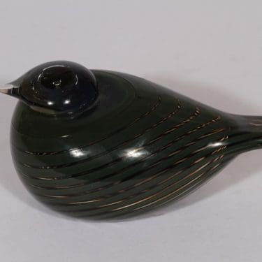 Nuutajärvi koristelintu, Pajusotka, suunnittelija Oiva Toikka, Pajusotka, filigraani, signeerattu