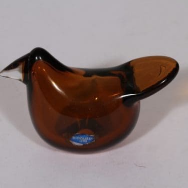 Nuutajärvi koristelintu, Sieppo, suunnittelija Oiva Toikka, Sieppo, pieni, signeerattu, pop art