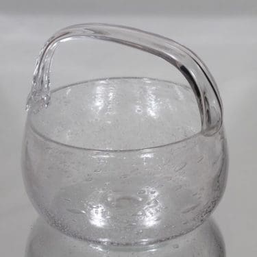 Nuutajärvi Sargasso lasikori, kirkas, suunnittelija Kaj Franck, signeerattu