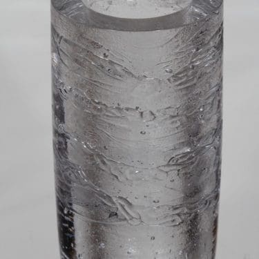 Iittala Arkipelago maljakko, kirkas, suunnittelija Timo Sarpaneva, suuri, massiivinen