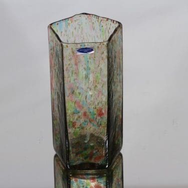 Nuutajärvi Tahiti maljakko, monivärinen, suunnittelija Oiva Toikka, pieni