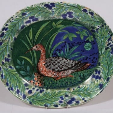 Arabia Pro Arte Hubertus vati, suunnittelija Dorrit von Fieant, suuri, soikea, serikuva