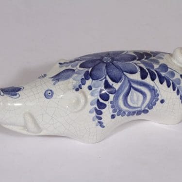 Arabia figuuri, sika, suunnittelija Taisto Kaasinen, sika, käsinmaalattu, signeerattu