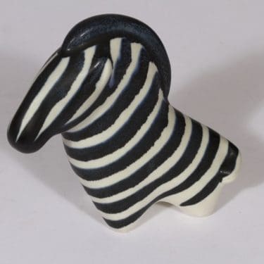 Arabia figuuri, seepra, suunnittelija Taisto Kaasinen, seepra, käsinmaalattu