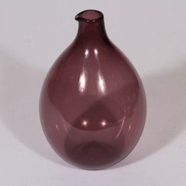 Iittala Lintupullo koristepullo, lila, suunnittelija Timo Sarpaneva, signeerattu, i-väri