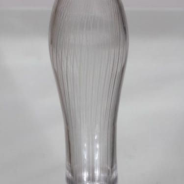 Iittala Varsanjalka taide-esine, kirkas, suunnittelija Tapio Wirkkala, suuri, signeerattu, viivahiottu