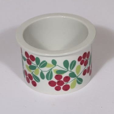 Arabia Pomona purnukka, puolukka, suunnittelija Raija Uosikkinen, puolukka, pieni, serikuva