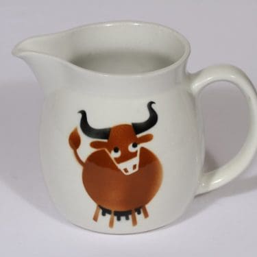 Arabia Heluna kaadin, 1 l, suunnittelija , 1 l, puhalluskoriste, lehmäaihe