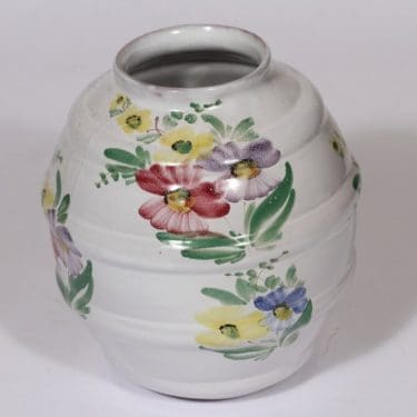 Arabia ARA maljakko, kukka-aihe, suunnittelija , kukka-aihe, suuri, käsinmaalattu