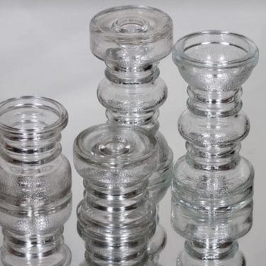 Riihimäen lasi Carmen kääntömaljakot, eri kokoja, 4 kpl, suunnittelija Tamara Aladin, eri kokoja