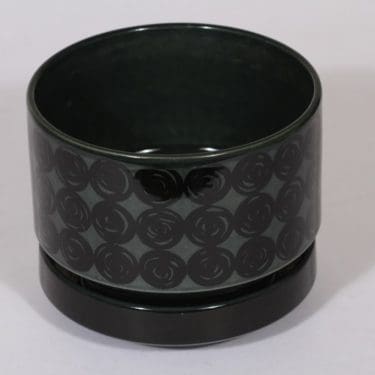 Arabia Kerä kukkaruukku, turkoosi, suunnittelija , serikuva, retro