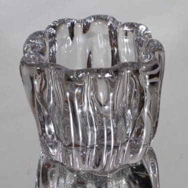 Iittala Kalvolan kanto taide-esine, kirkas, suunnittelija Tapio Wirkkala, pieni, massiivinen, signeerattu