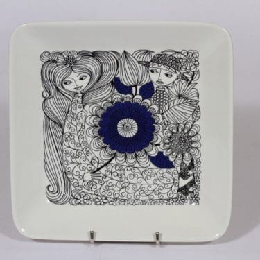 Arabia Pastoraali vati, sininen, suunnittelija , serikuva, satuaihe