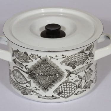 Finel Neptun kattila, 3 l, suunnittelija Esteri Tomula, 3 l, serikuva, kala-aihe