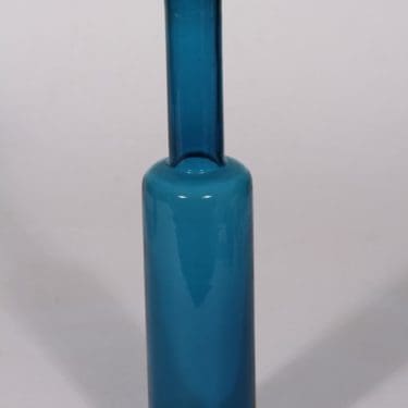 Riihimäen lasi Koristepullo koristepullo, suunnittelija Nanny Still, turkoosi, signeerattu