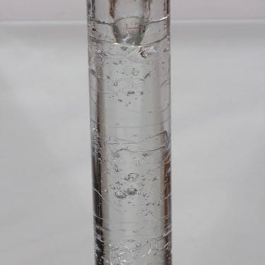 Iittala Arkipelago kynttilänjalka, kirkas, suunnittelija Timo Sarpaneva, suuri, massiivinen, pyöreä