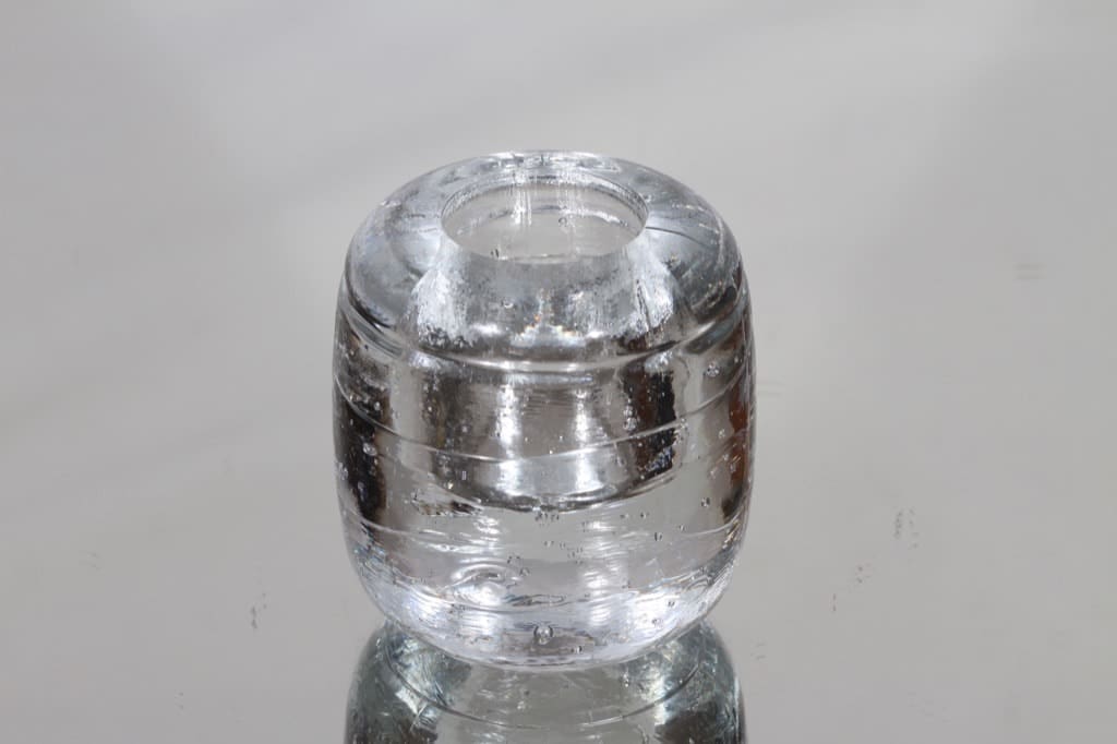 Iittala Arkipelago kynttilänjalka, kirkas, suunnittelija Timo Sarpaneva, massiivinen